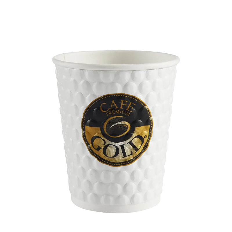 12oz Plastic Free Embossed Hot Paper Cup